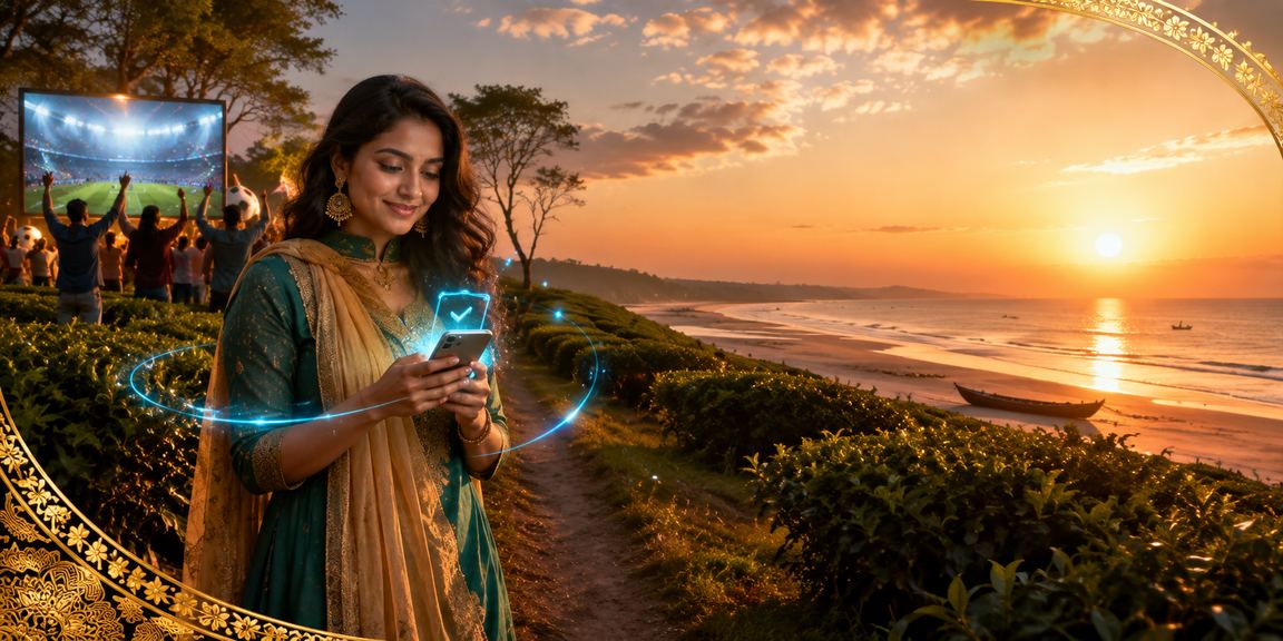 কক্সবাজার চা বাগানে মোবাইলে 4555 ক্যাসিনো পুরস্কার দাবির দৃশ্য
